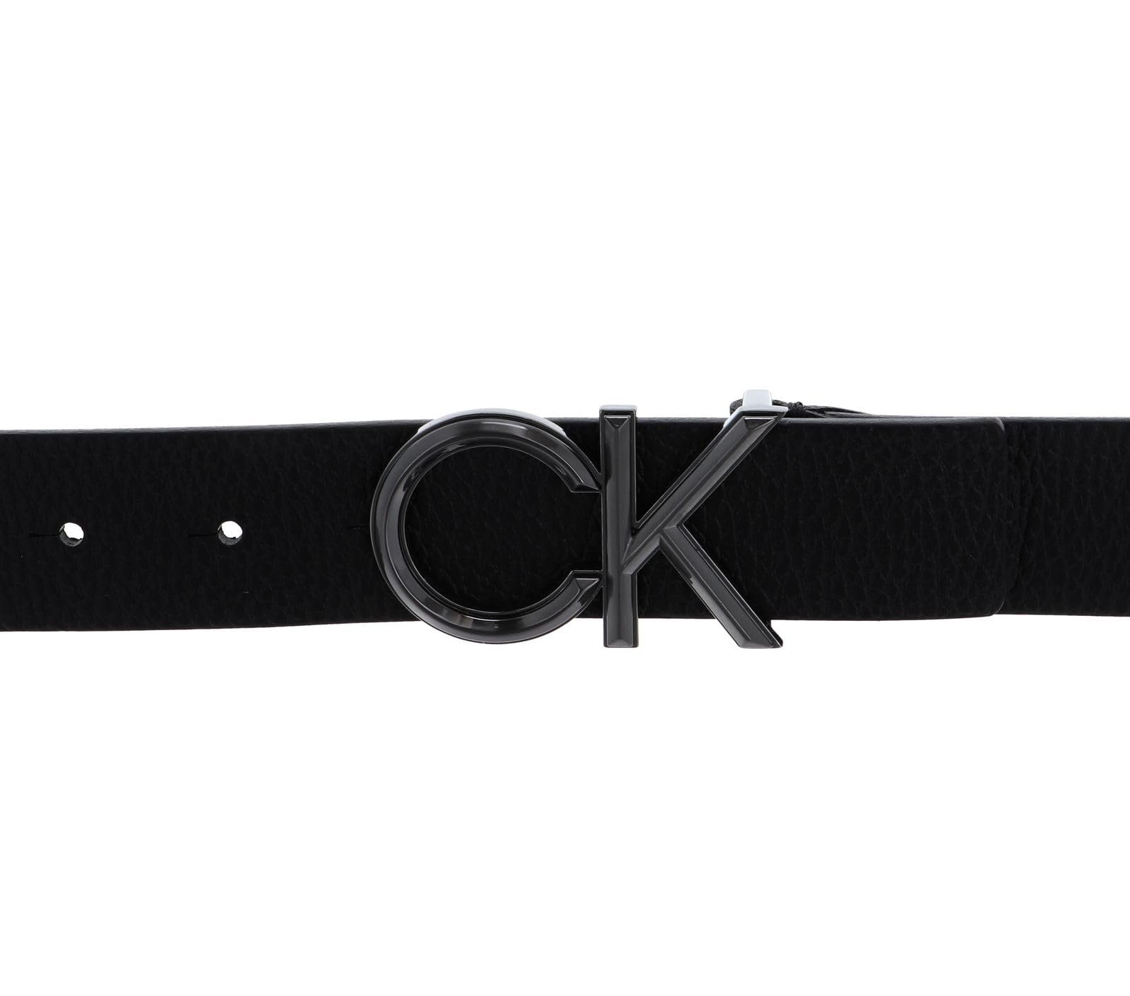 Ремень кожаный регулируемый Calvin Klein W110 черный, можно укоротить, черный, W110, фото №2