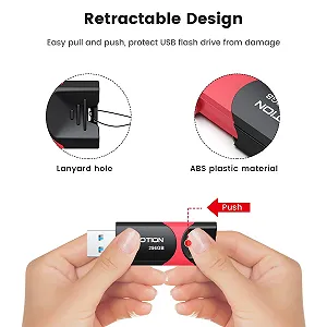 USB-накопичувач KOOTION 256ГБ USB 3.0 Sliding Чорний/Червоний synthetic.ua - Фото 1