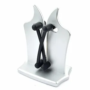 Точило для ножів ручна професійна з присоскою стрижні з вуглецевої сталі для прямих та серрейторних лез - Фото 1