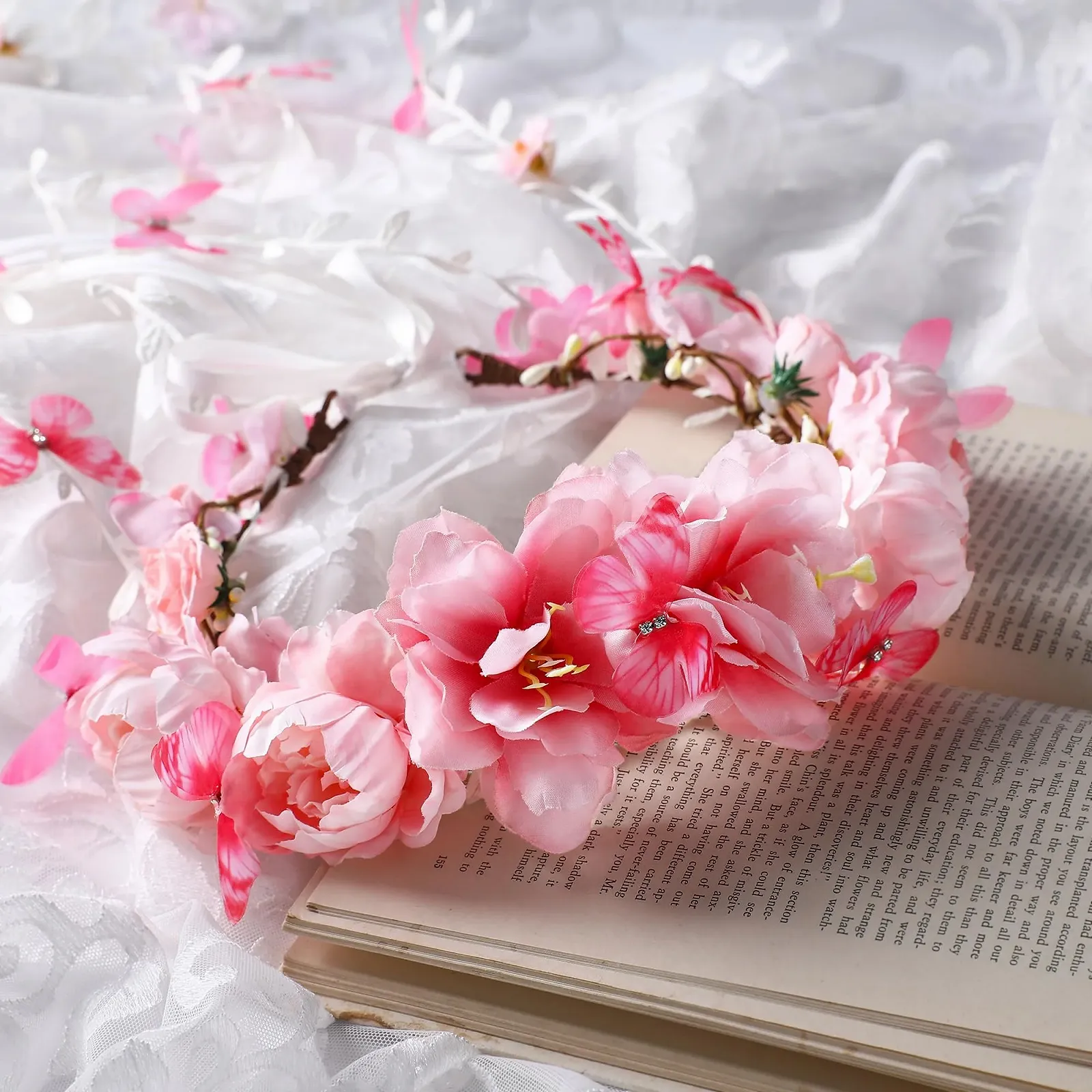 Вінок для волосся Квітка Рожевий, фото №4 Вінок для волосся Квітка Рожевий, фото №4