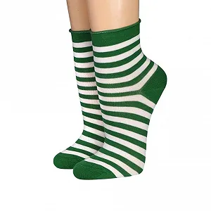 Жіночі короткі шкарпетки Cronert з закоченим краєм Kieler Ringel Design - 15808 - Кольори 2023 - Фото 1