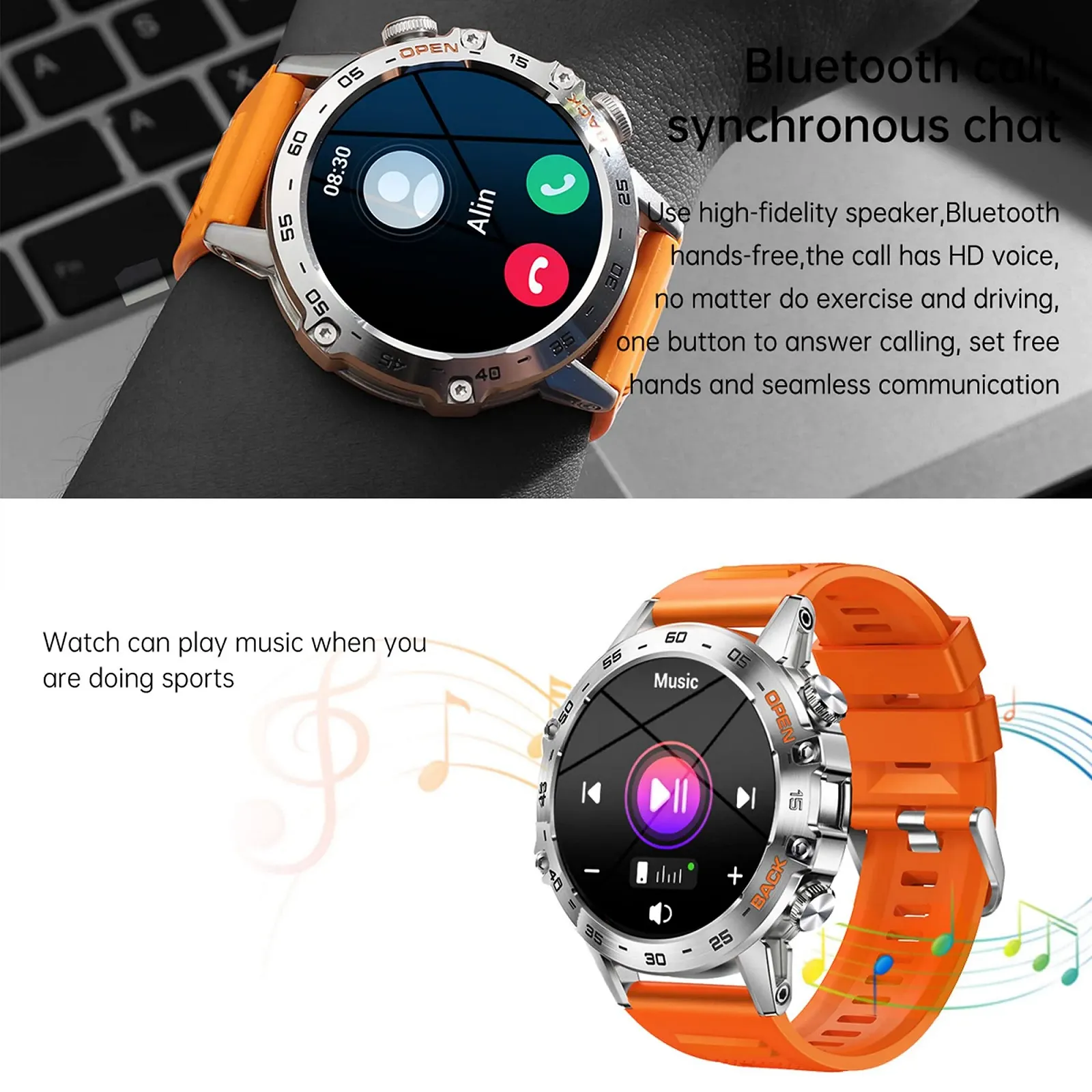 Мужские смарт-часы с функцией телефона 1,39 дюйма Полный сенсорный экран Фитнес-трекер 123 Спортивные режимы Трекер активности 5ATM Водонепроницаемые часы с монитором сна Шагомер для Android iOS (Серебряный), фото №4 Мужские смарт-часы с функцией телефона 1,39 дюйма Полный сенсорный экран Фитнес-трекер 123 Спортивные режимы Трекер активности 5ATM Водонепроницаемые часы с монитором сна Шагомер для Android iOS (Серебряный), фото №4