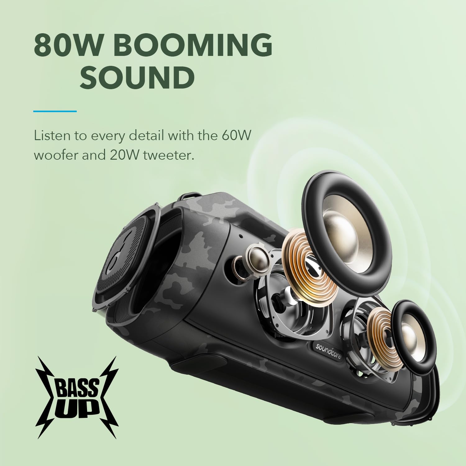 Колонка Soundcore Anker Motion Boom Plus 80W IP67 Черный, фото №3