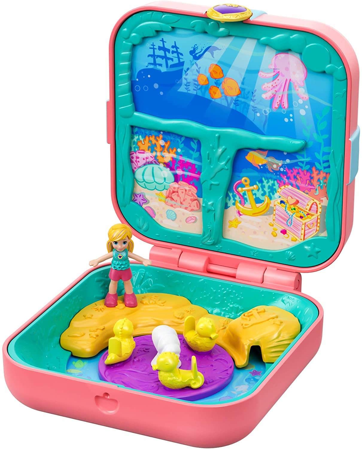 Лялька Polly Pocket GDK77 Затонулі Скарби Коробка Затоки Русалки, фото №1 Лялька Polly Pocket GDK77 Затонулі Скарби Коробка Затоки Русалки, фото №1