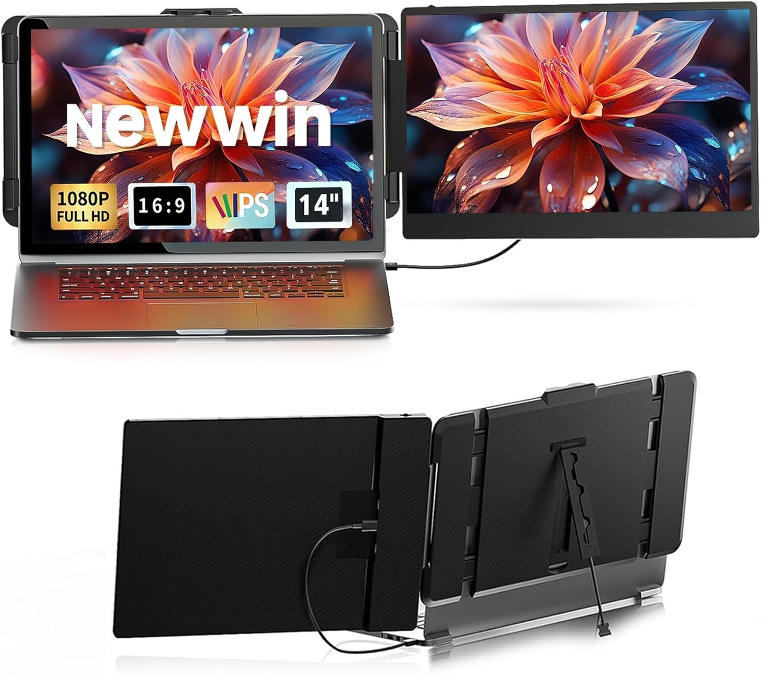 Монітор портативний 14" Newwin S1 Full HD IPS 60 Гц, фото №1