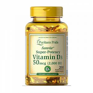 Vitamin D3 50 mcg (2,000 IU 200 softgels - Фото 1