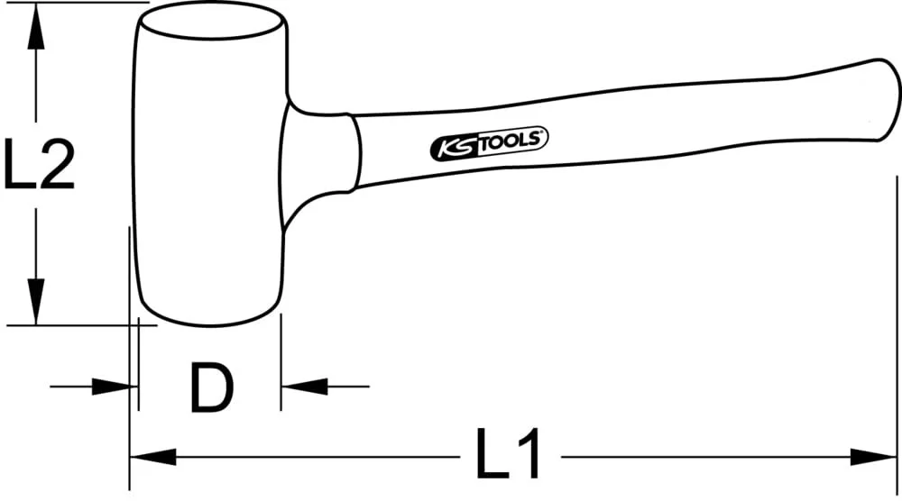 Киянка безінерційна KS Tools 140.5257 1270 г, фото №3 Киянка безінерційна KS Tools 140.5257 1270 г, фото №3