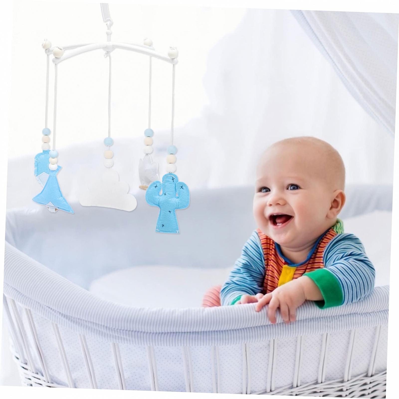 Карусель на ліжечко SHOWERORO Cloud Felt Wind Chimes Car для дитини, підвіска для дитячого ліжка, прикраса для новонародженого, мобіль для дитячого ліжка, фото №6