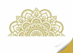 Наклейка на стіну Grandora Mandala W5590 115 x 58 см Золотий synthetic.ua - Фото 1