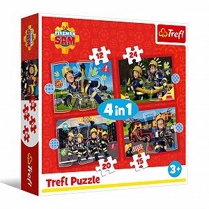 Пазл Trefl Fireman Sam The Adventures of Fireman Sam 4 в 1 12-24 елементи - Фото 1