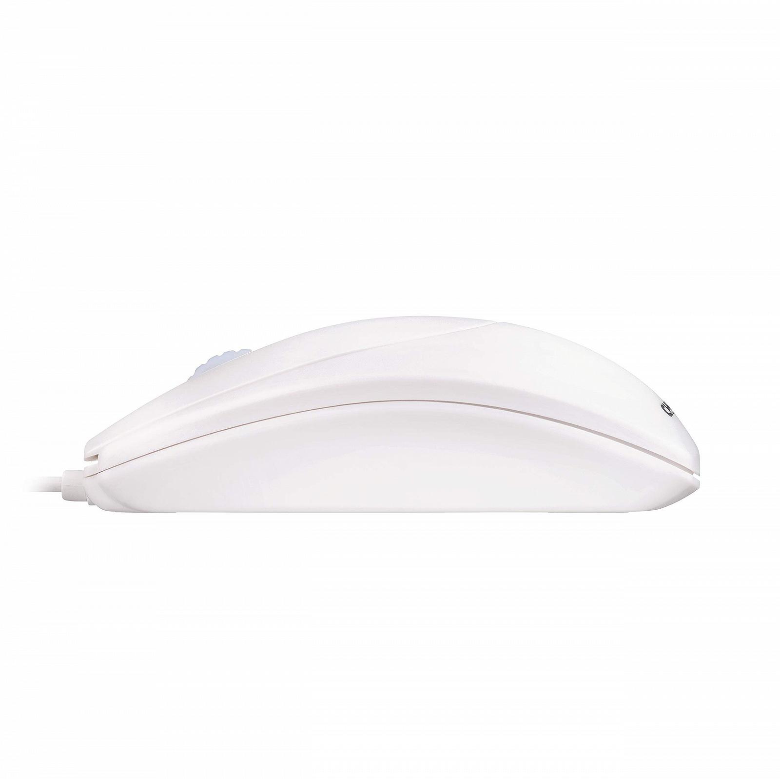 Миша CHERRY WheelMouse Дротова, Симетричний дизайн для правшів і лівшів, Оптичний сенсор, USB-порт, PS/2 адаптер в комплекті, Біло-сірий, фото №2