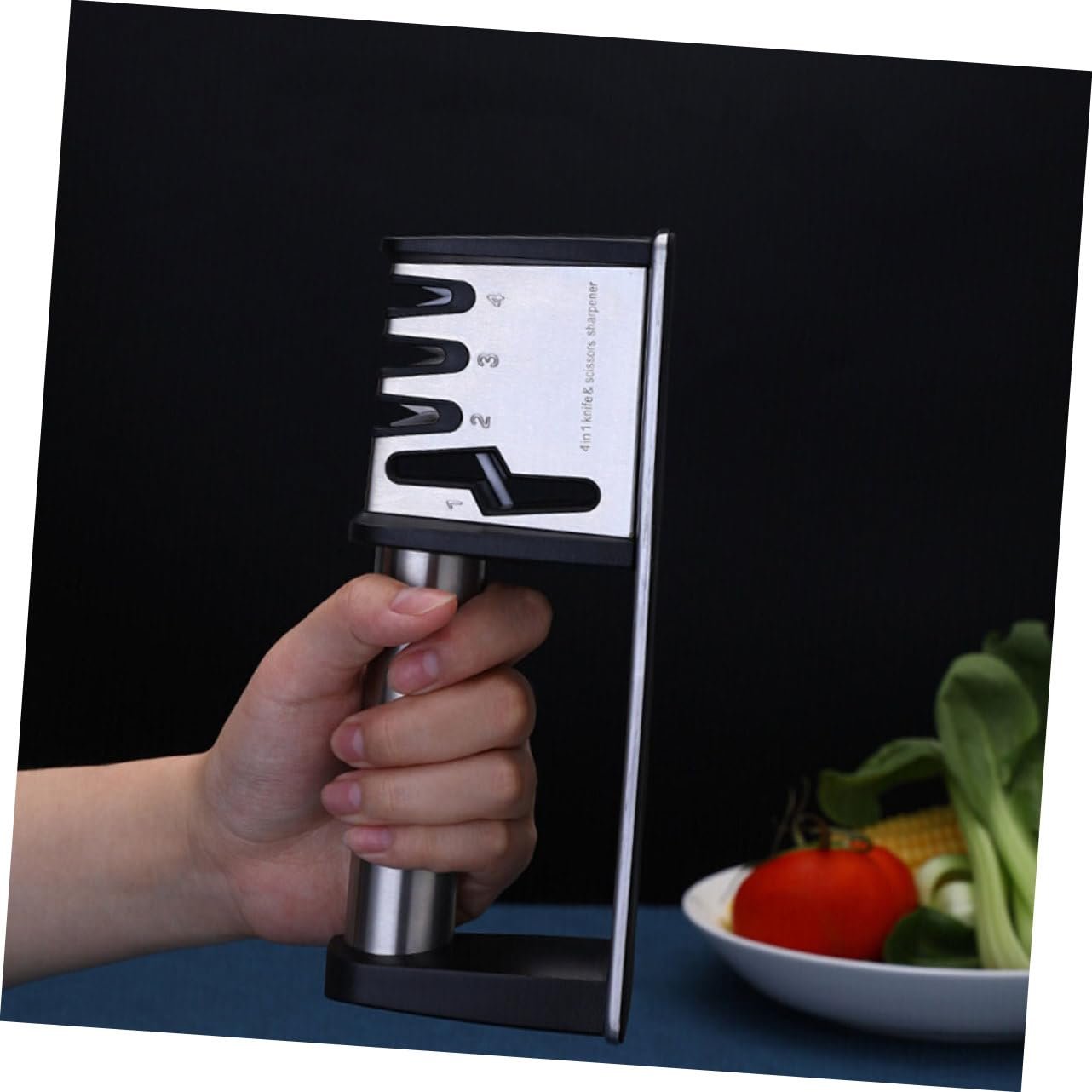 Ручная точилка для ножей VALICLUD эргономичная Silver, фото №4