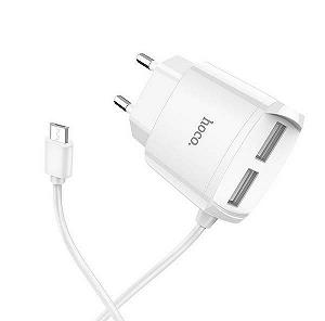Адаптер Hoco Usb Charger Double Micro Cable C 59A - Фото 1