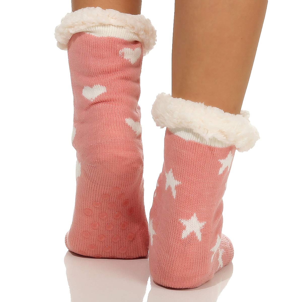 Шкарпетки-капці Cleostyle CL 0267 Fluffy Cottage ABS з хутром Teddy, фото №3