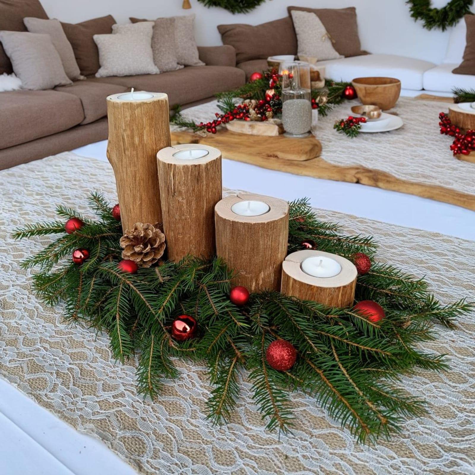 Підсвічник BooGardi Wooden Tea Light 15 см набір з 4 натуральний, фото №2