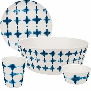 Набір дитячого посуду alles-meine.de Пластик Mandala Синьо-білий - Фото 1