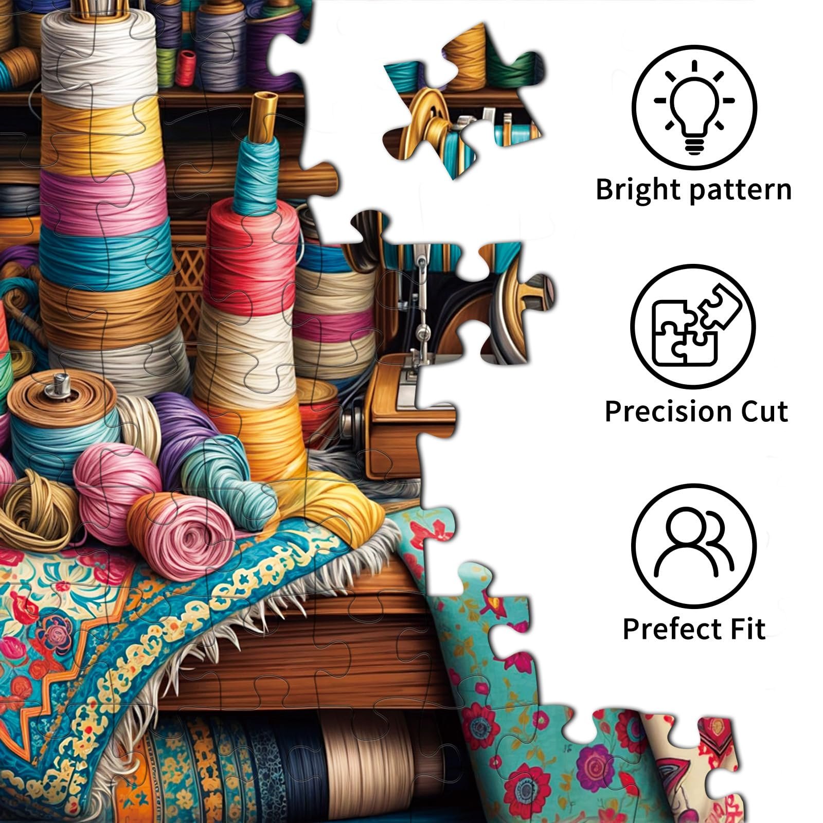 Пазл Tailor Cat, 1000 елементів, Різнокольоровий, фото №4 Пазл Tailor Cat, 1000 елементів, Різнокольоровий, фото №4