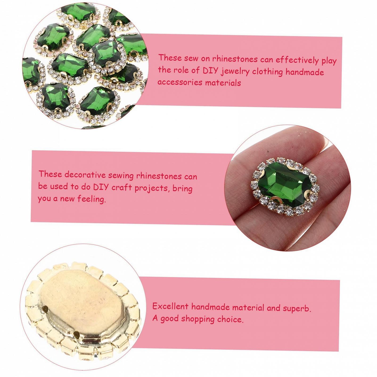 Стразы Стеклянные 20 шт. Декоративные стразы для одежды и DIY-проектов, фото №6