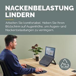 Подставка для ноутбука Fellowes Everyday Регулируемая 7 положений Black synthetic.ua - Фото 1