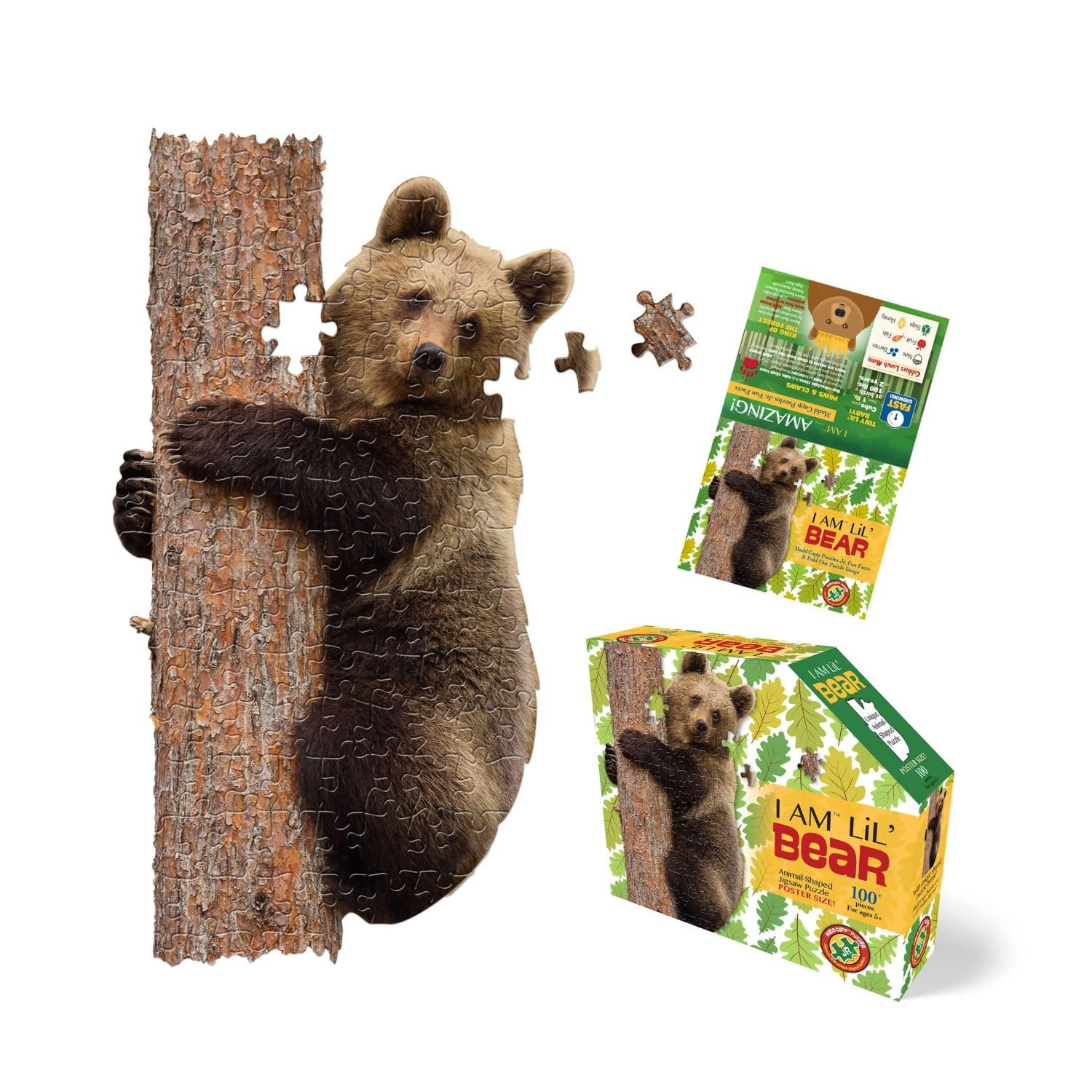 Фігурні пазли Madd Capp Shapepuzzle Junior 884003 Bear Contour Puzzle 100 деталей, фото №2