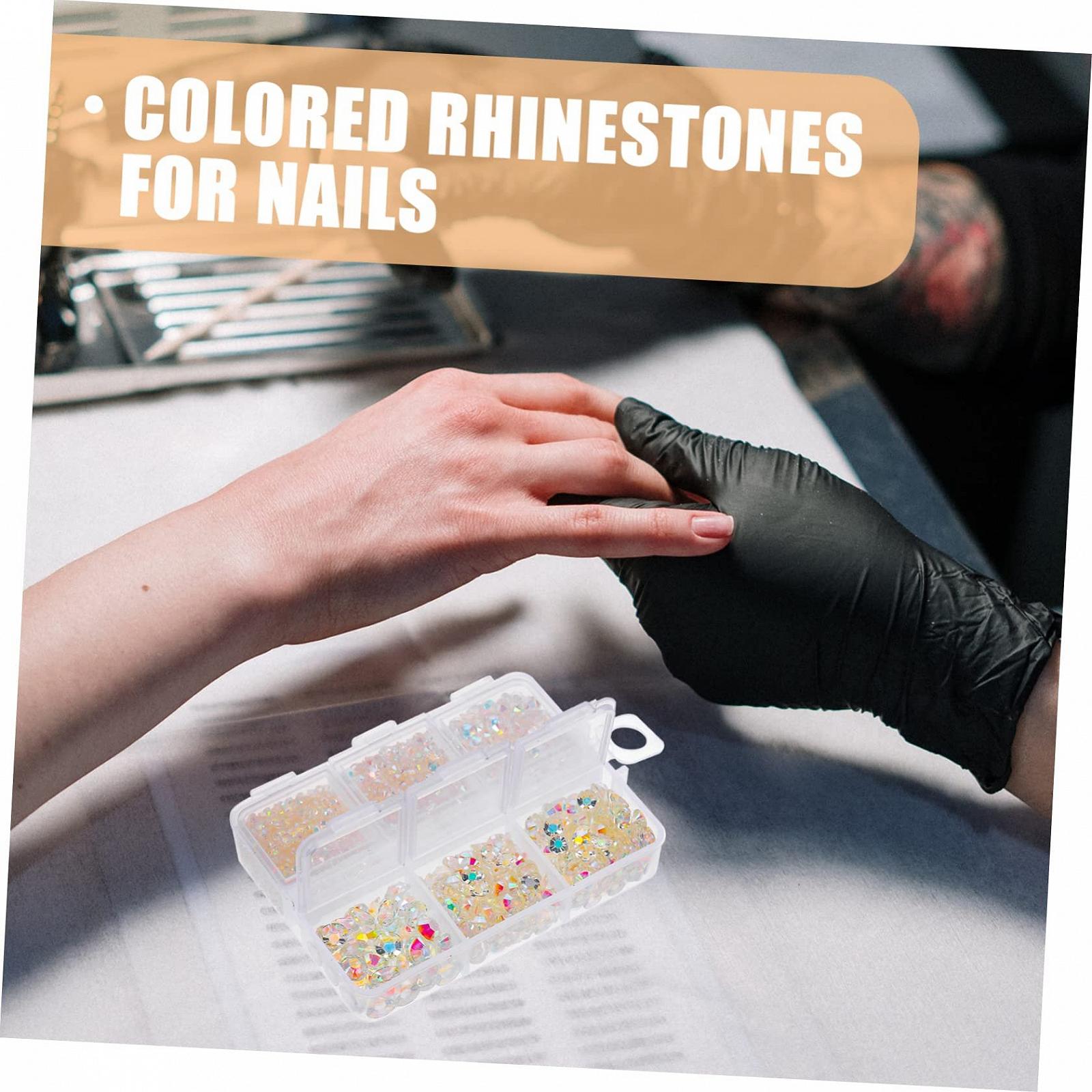 Стрази для нігтів Healeved, плоскі, для манікюру, з високоякісної смоли, для блискучого дизайну та творчих ідей, фото №2