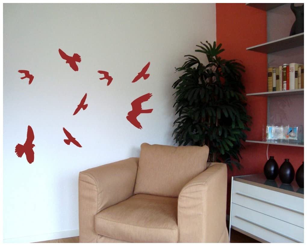 Наклейка на стіну Samunshi Falcon Set 67 x 45 см чорна, фото №3