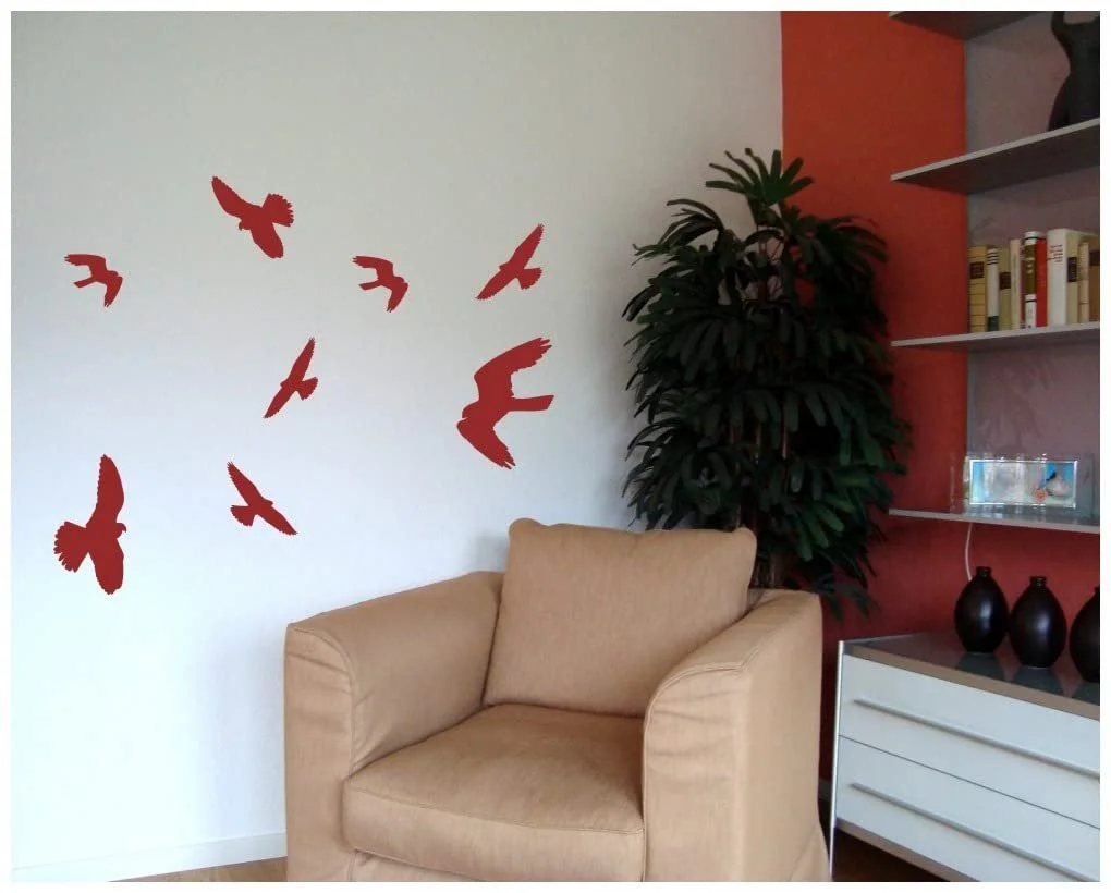 Наклейка на стену Samunshi Falcon Set 67 x 45 см черная, фото №3