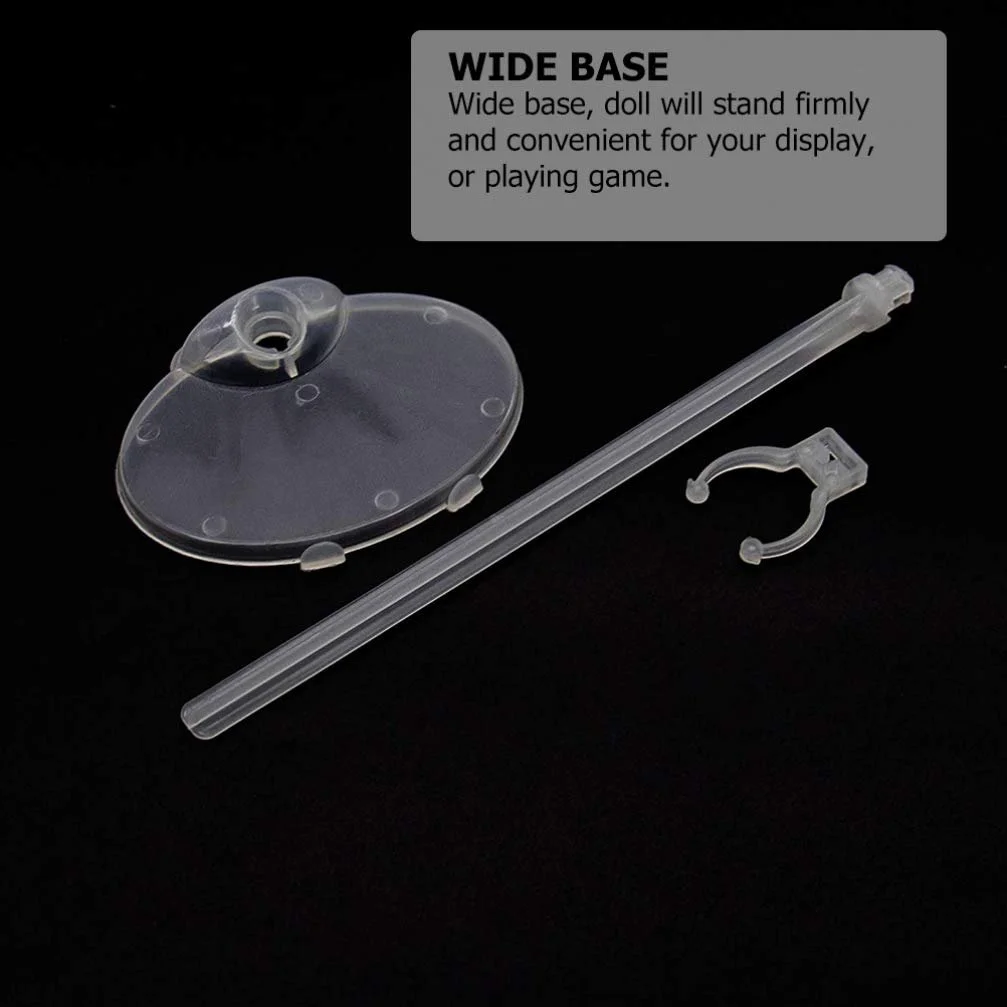 Набір EXCEART Пластикові Підставки для Ляльок Дисплей Тримач 21 см Прозорий тримач ляльки для 9 дюймів 10 дюймів і 11 дюймів Ляльки Білий, фото №7