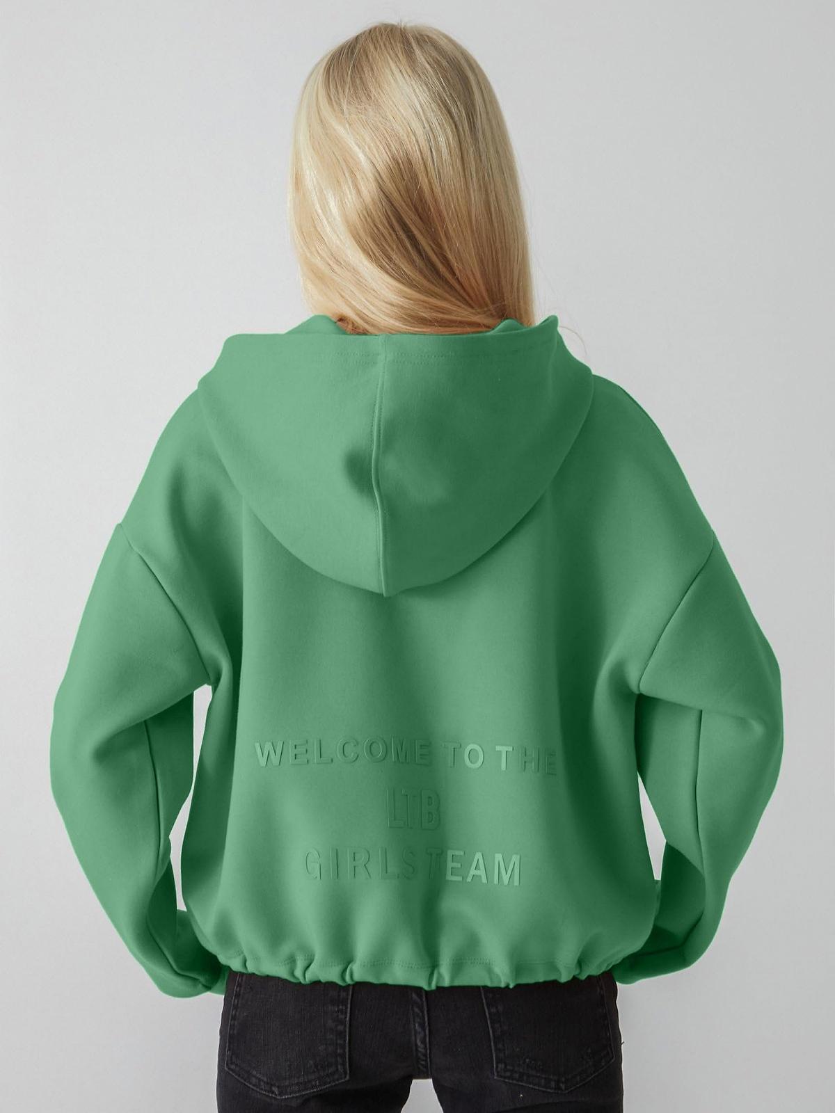 Толстовка LTB Jeans Henozo для девочек, размер 128 см, зеленая, фото №3