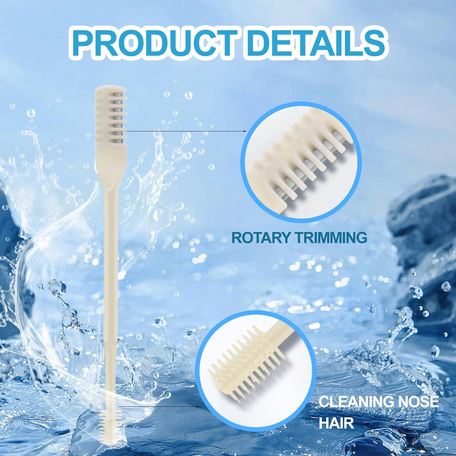 Набір QTTRPCU 10шт. 2-в-1 Тример для носу 360° Поворотний Миється для видалення волосся з ніздрів (5 кольорів), фото №5