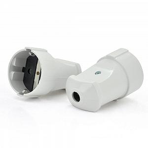 Степсельний гнізда з заземленням 16А 250В A102 White Q15 - Фото 1