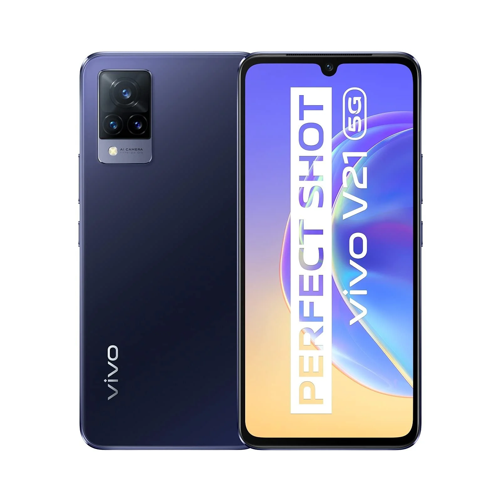 Смартфон VIVO V21 5G 6.44 дюйма 8GB 128GB Dual SIM Dusk Blue, фото №1