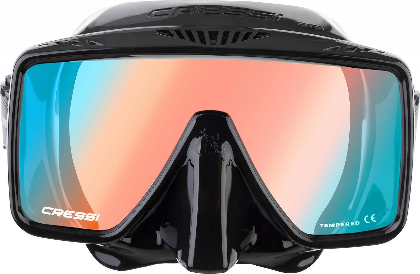 Маска CRESSI SF1, безрамная, для дайвинга и снорклинга, квадратный дизайн, взрослая, один размер, фото №1