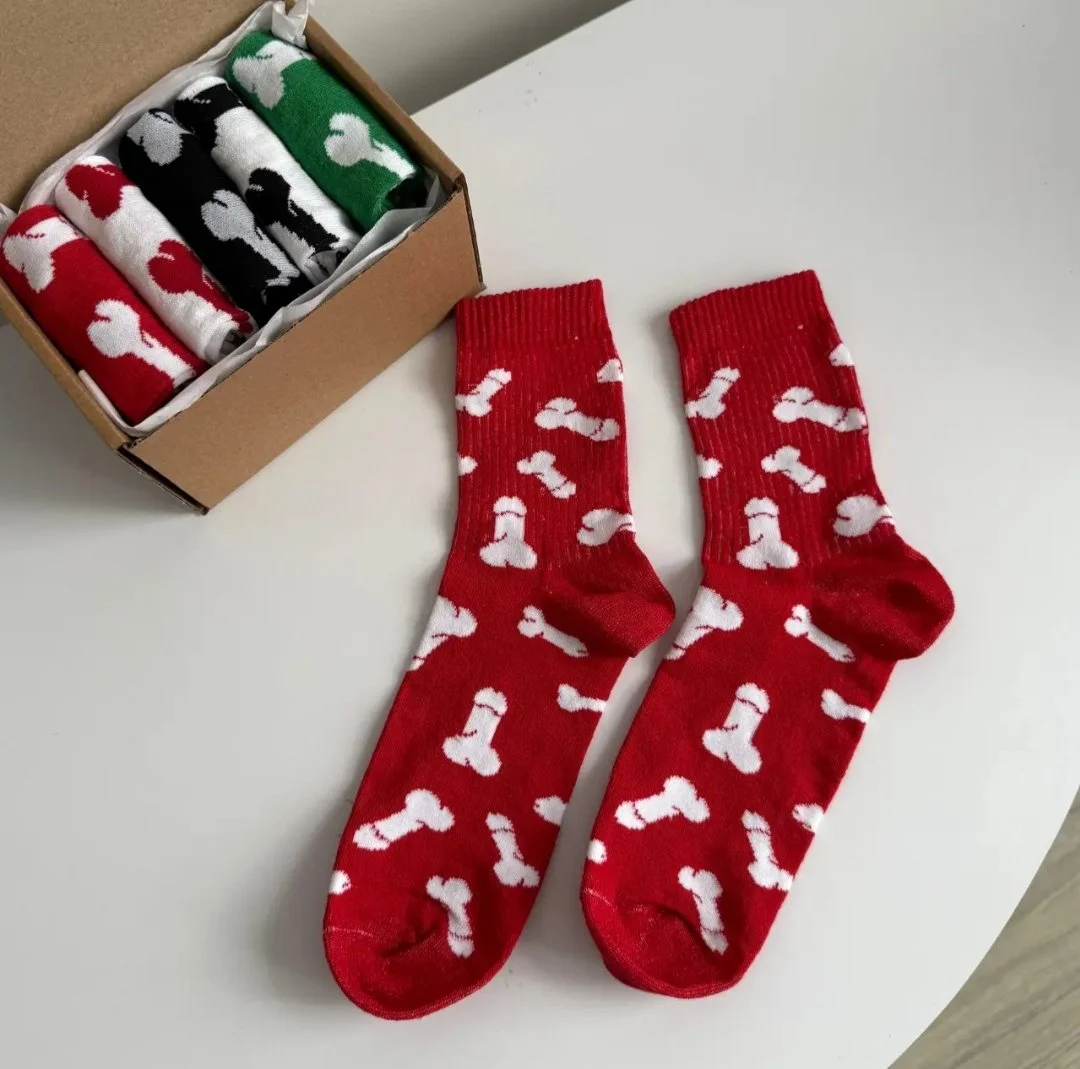 Чоловічі молодіжні шкарпетки високі демісезонні червоні 39-44 розмір, фото №1