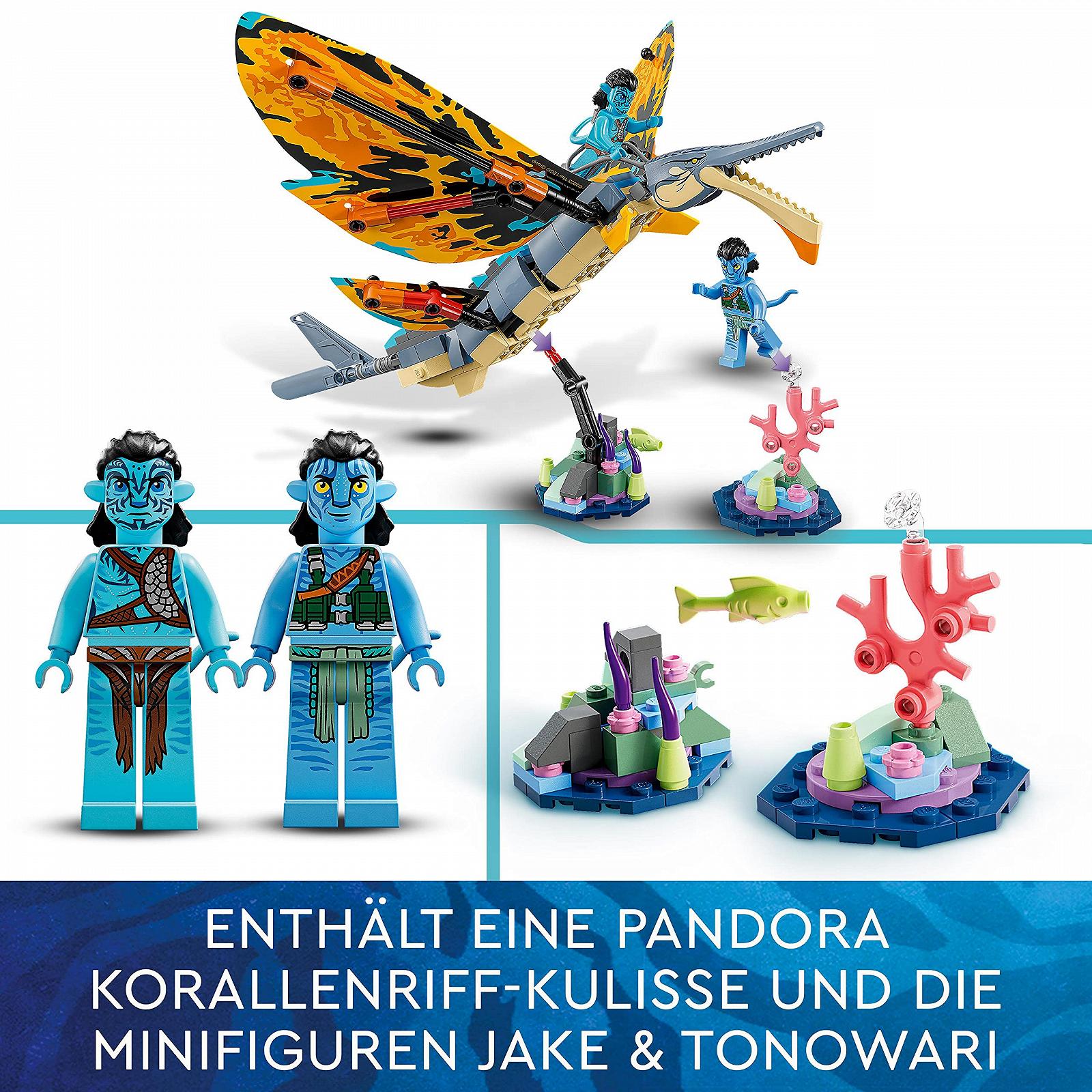 Конструктор LEGO Avatar Skimwing Adventure 2022 Movie Set Collectible Animal Figures for Boys & Girls Pandora Coral Reef Tonowari and Jake Sully Mini Figures 75576, фото №5