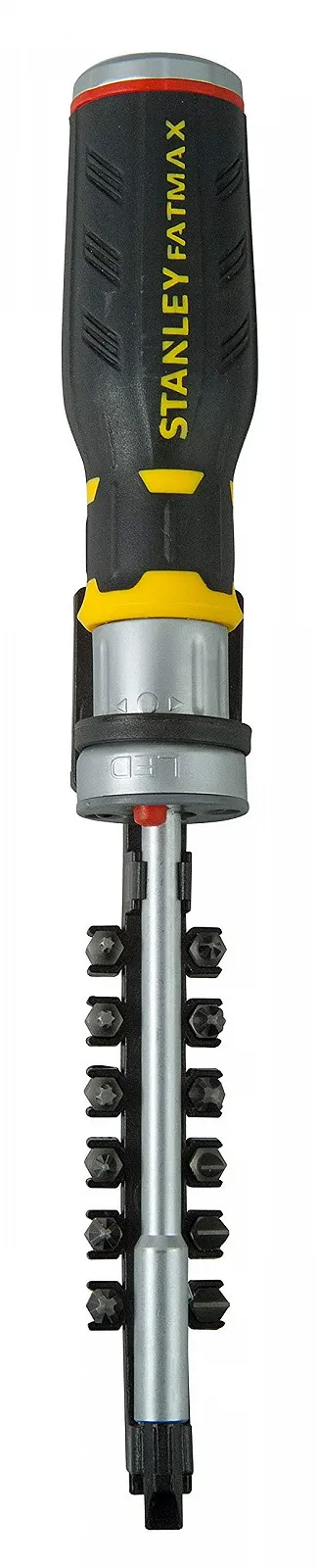 Викрутка Stanley FatMax FMHT0-62689 з 12 бітами та LED Чорний/Жовтий 14 предметів, фото №2