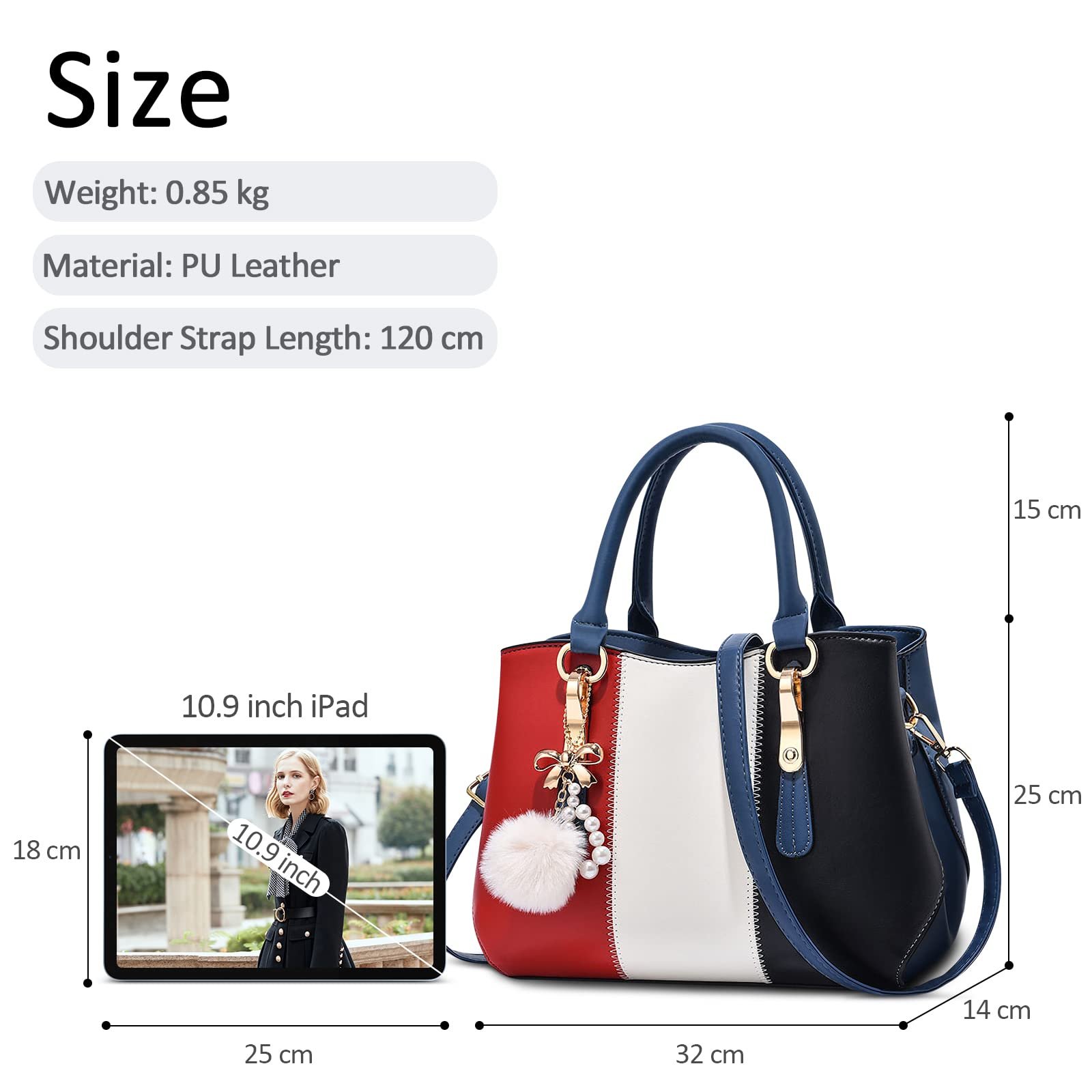 Сумка С ручками DORRISO Fashion, красный, фото №6