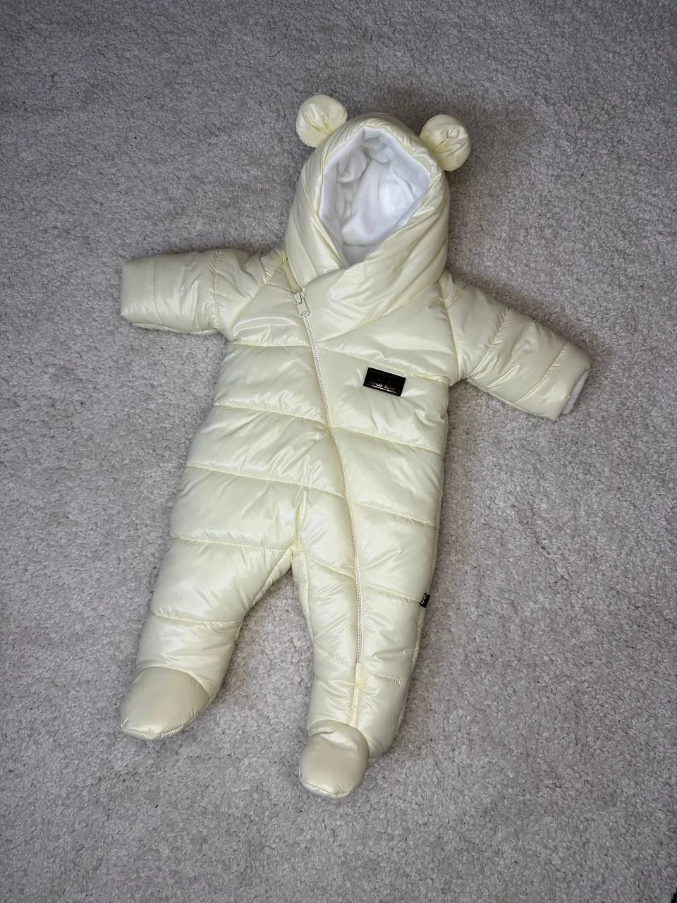 Зимний детский комбинезон 68р крем, фото №1