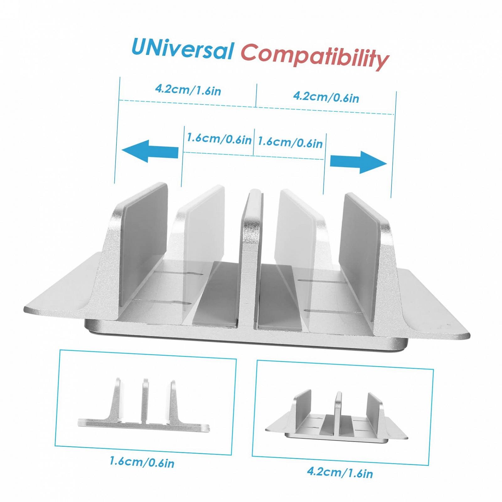 Підставка для ноутбука Алюмінієвий сплав з тримачем для слотів Вертикальна Регульована, стабільна та елегантна для офісу, фото №6 Підставка для ноутбука Алюмінієвий сплав з тримачем для слотів Вертикальна Регульована, стабільна та елегантна для офісу, фото №6