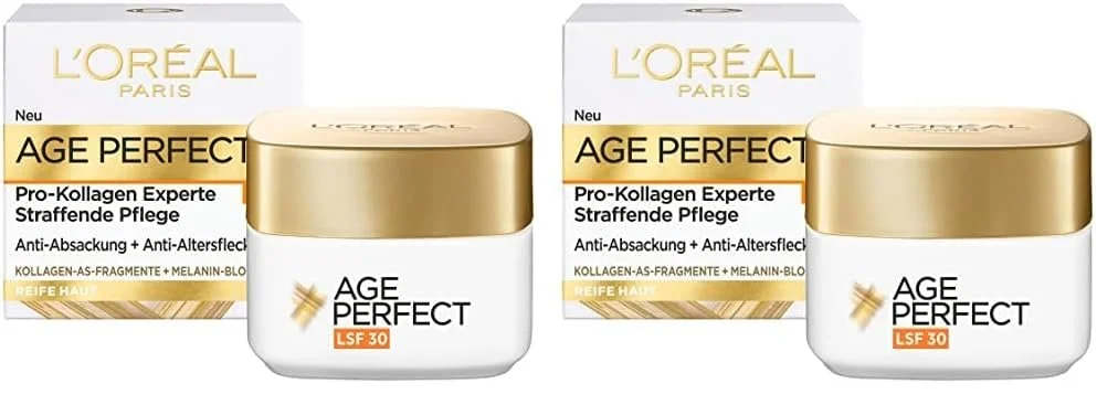 Денний крем для обличчя L'Oréal Paris Age Perfect Pro Collagen Expert SPF 30 50 мл (2 шт), фото №1