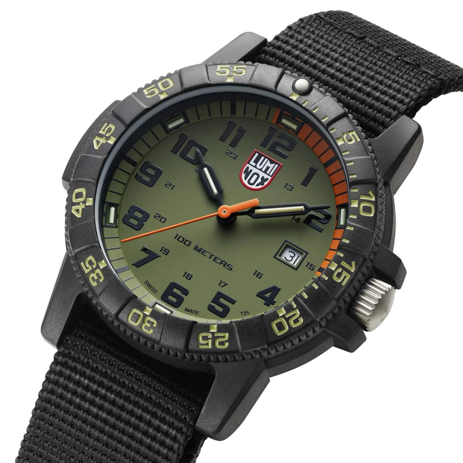 Часы Luminox Leatherback SEA Turtle Giant XS.0337 Мужские 44 мм Военные Черный/Зеленый с Индикатором Даты, Водонепроницаемые до 100 м, фото №4 Часы Luminox Leatherback SEA Turtle Giant XS.0337 Мужские 44 мм Военные Черный/Зеленый с Индикатором Даты, Водонепроницаемые до 100 м, фото №4