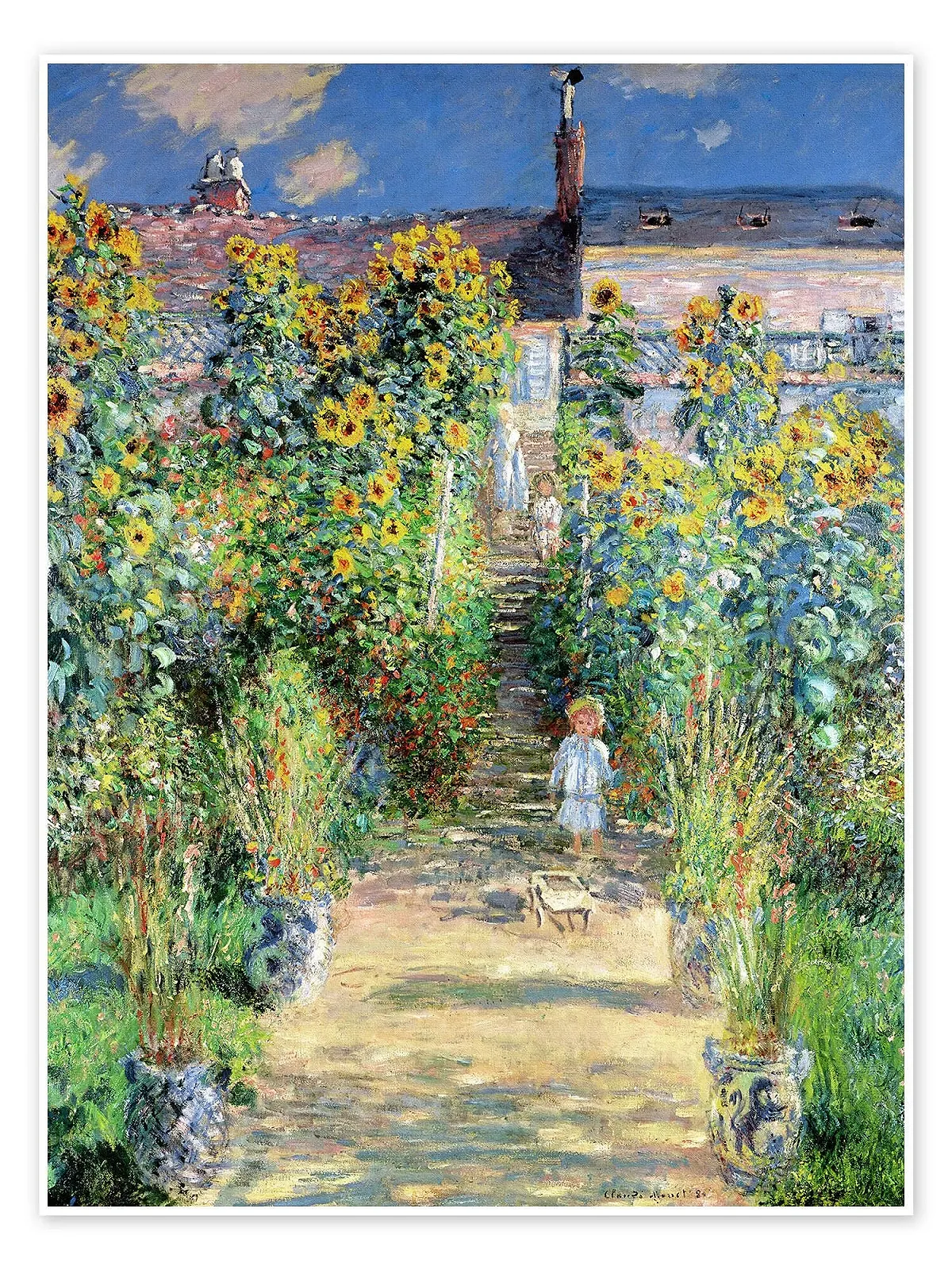 Постер Claude Monet Garden in Vétheuil 50 x 70 см Green, фото №1