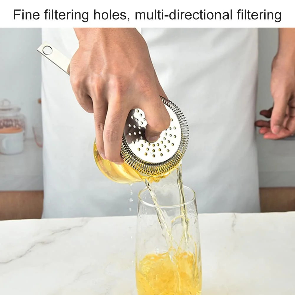 Стрейнер для коктейлей Bar Strainer из нержавеющей стали, серебряный, в упаковке, фото №4