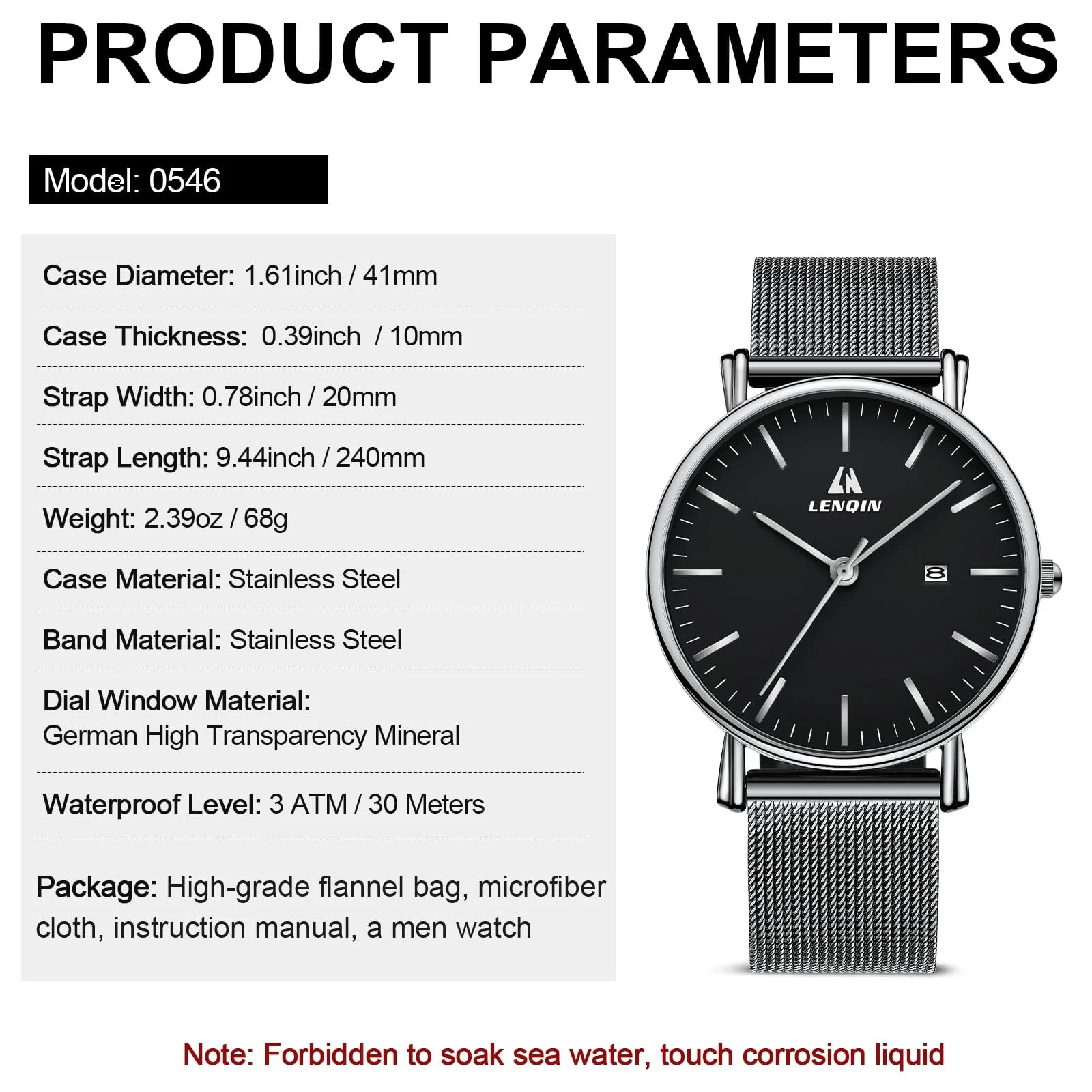 Мужские часы LENQIN LN, нержавеющая сталь, 30M, водонепроницаемые, аналоговые, кварцевые, с датой, модные, для досуга, фото №8 Мужские часы LENQIN LN, нержавеющая сталь, 30M, водонепроницаемые, аналоговые, кварцевые, с датой, модные, для досуга, фото №8