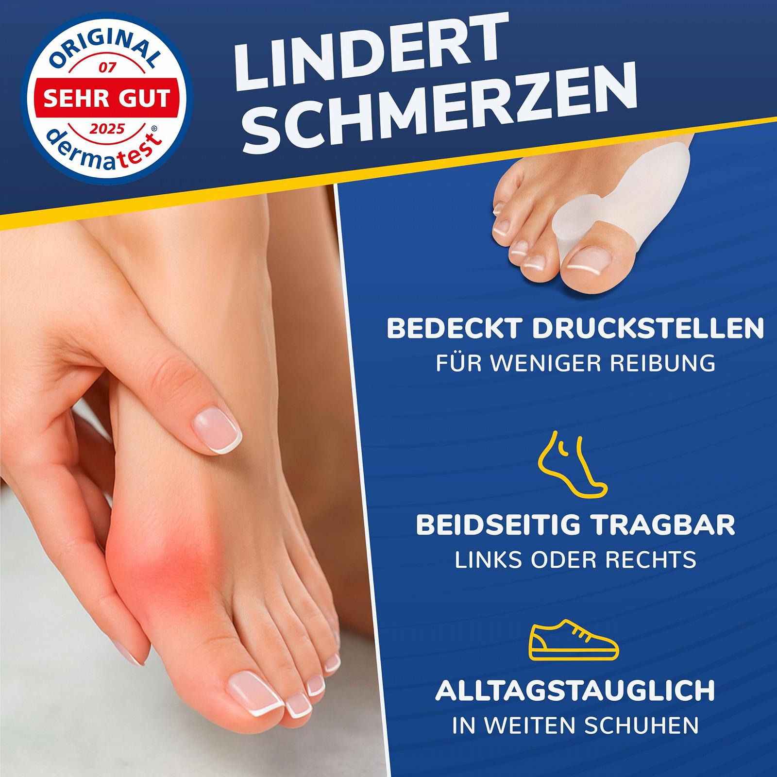 Роздільник для великого пальця стопи для корекції Hallux Valgus, 6 шт., фото №4 Роздільник для великого пальця стопи для корекції Hallux Valgus, 6 шт., фото №4