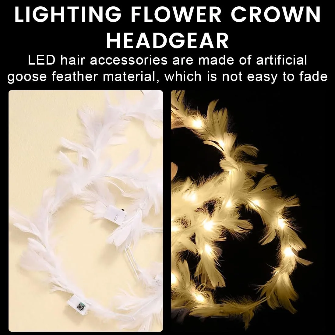 Вінок з LED квітами (6 шт.), фото №3