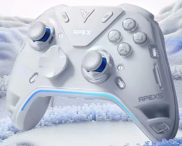 Геймпад FlyDigi APEX 5 White + наклейки Monster Hunter, фото №2