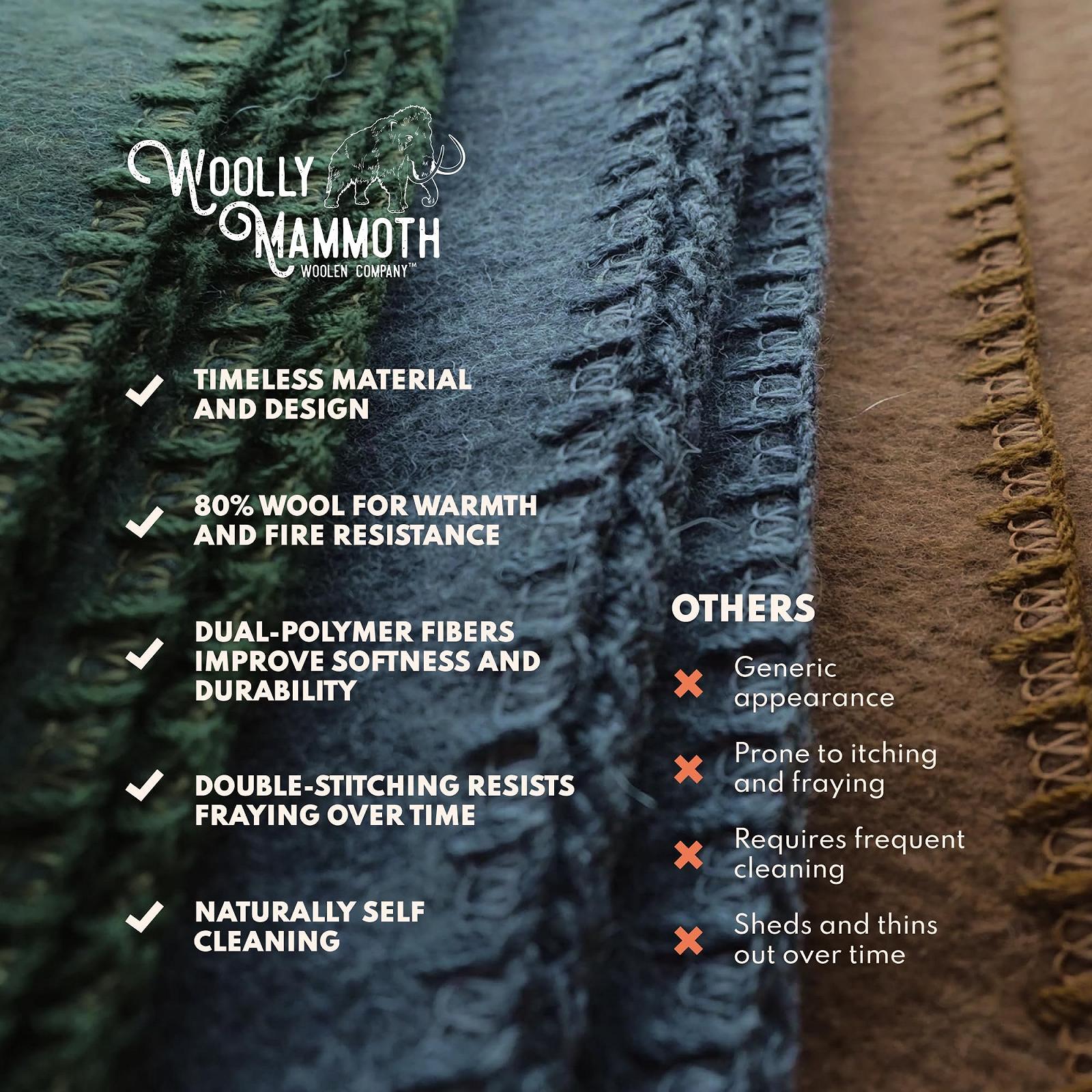 Вовняна Покривало Woolly Mammoth Explorer Sammlung 168 см x 229 см, сіра, фото №1 Вовняна Покривало Woolly Mammoth Explorer Sammlung 168 см x 229 см, сіра, фото №1