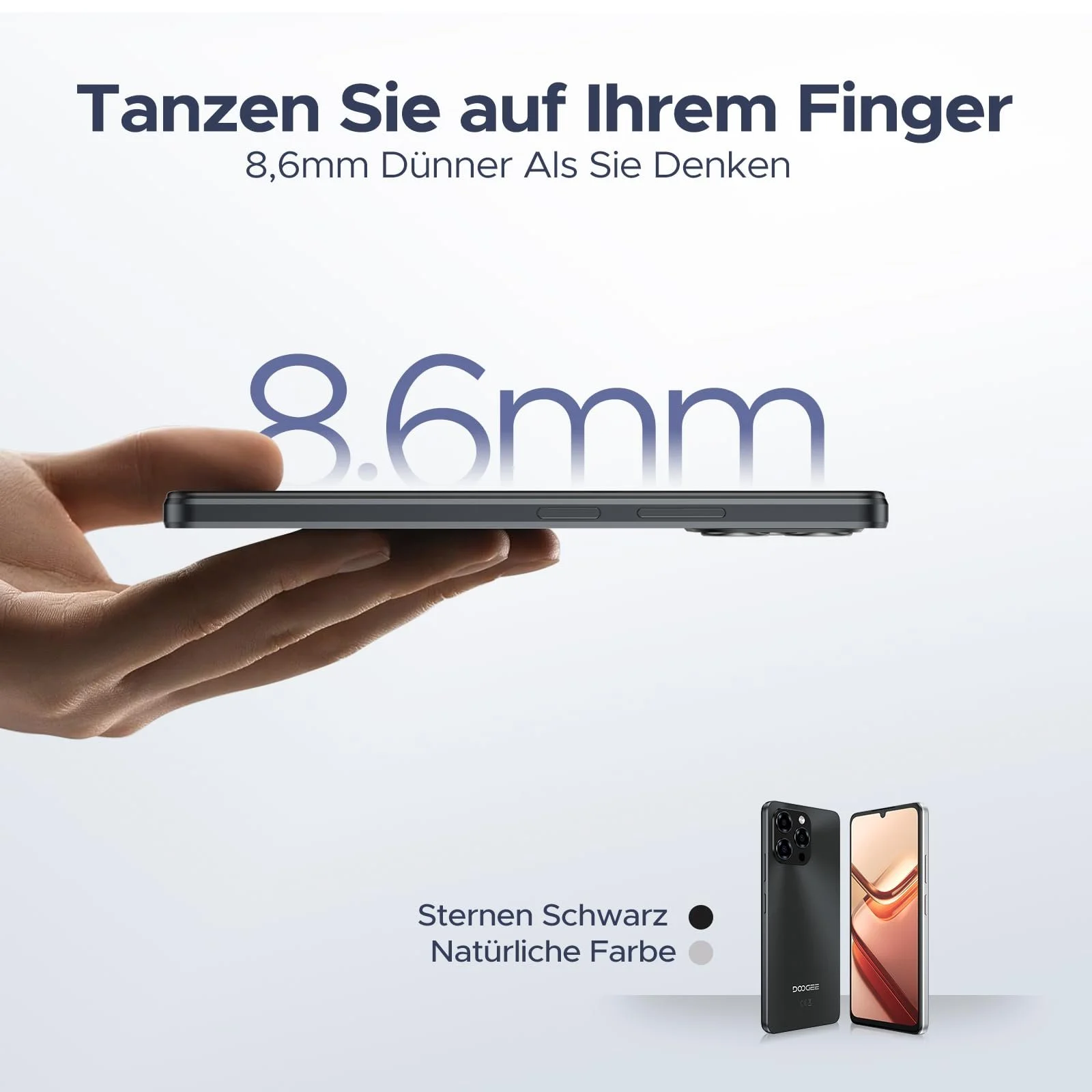 Смартфон DOOGEE Note 58, 32GB+128GB/2TB, 6.75 дюймов HD+ IPS T7250 Octa Core, 16MP + 8MP, Dual SIM 4G, фото №3