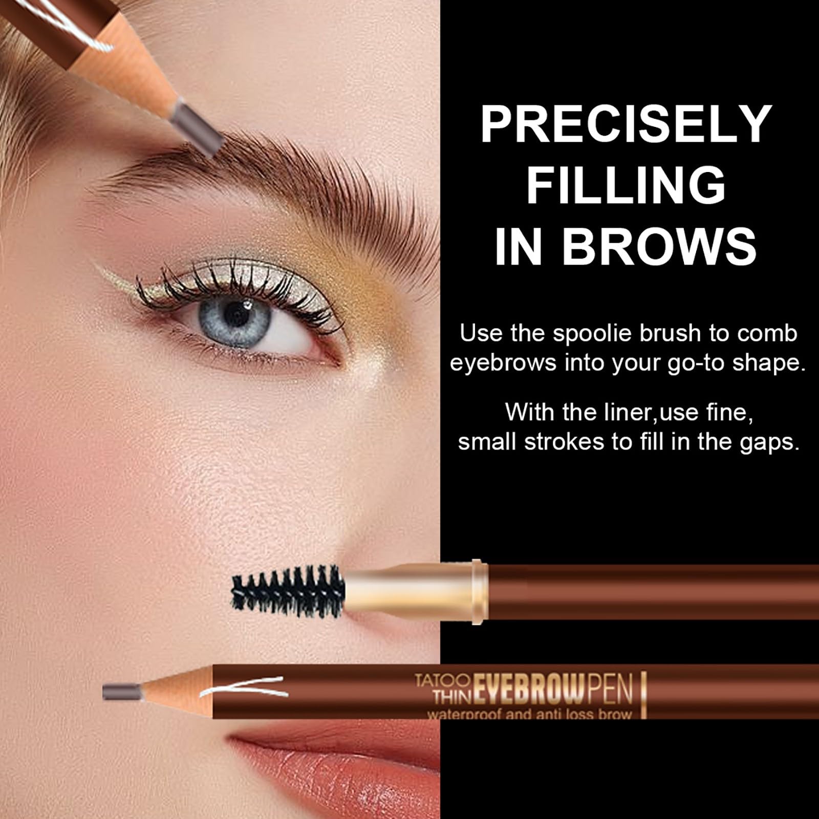 Олівець Eyebrow Booster Double Head Extremely Thin Triangular Для брів (B, One Size), фото №2